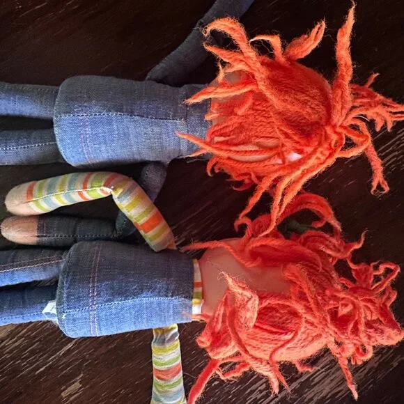 Vintage 1973 Mattel Jibby & Jimmy Jeaner Dolls With Denim Outfits - Picture 10 of 11